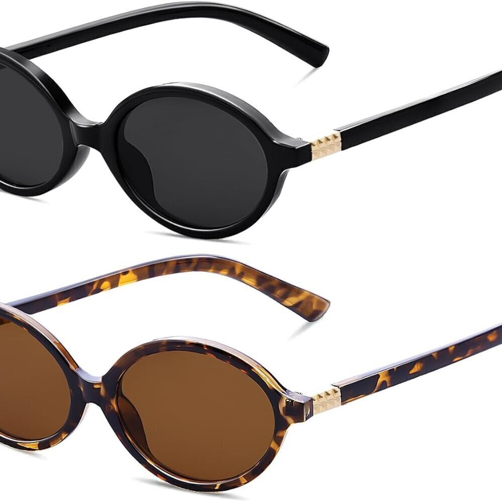 Vintage Oval Sunglasses Women Small Round Frames UV 400 Durable Stylish